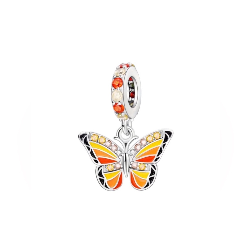 S925 Monarch Butterfly Charm Pandora Style